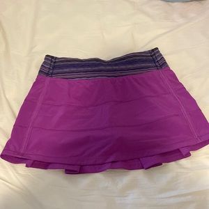 Purple Lululemon tennis skirt with lining attached